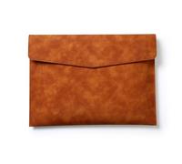 YDHSIKK Carpeta Tipo Bolsa, Portadocumentos de Piel sintética Tipo sobre, 33 x 24 cm, Cierre de botón marrón, Organizador de Archivos de Oficina