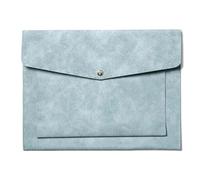 YDHSIKK Carpeta Tipo Bolsa, sobre de Cuero for Efectivo, Cartera, portadocumentos, Carpeta de Archivos A4, Bolsa de Almacenamiento, Multicolor, 33 x 24 cm(Blue)