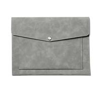 YDHSIKK Carpeta Tipo Bolsa, sobre de Cuero for Efectivo, Cartera, portadocumentos, Carpeta de Archivos A4, Bolsa de Almacenamiento, Multicolor, 33 x 24 cm(Grey)