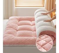 YDHSIKK Colchones de futón Colchón futón japonés Multicolor en Varios tamaños(Pink,200 * 220 * 6cm/78 * 86 * 2in)