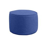 YDHSIKK decoración de Sala de Estar, Taburete Multiuso Paquete de 2 pufs otomanos, cómodos reposapiés Redondos de Color sólido.(Navy Blue)