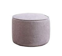 YDHSIKK decoración de Sala de Estar, Taburete Multiuso Paquete de 2 pufs otomanos, cómodos reposapiés Redondos de Color sólido.(Grey)