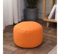 YDHSIKK decoración de Sala de Estar, Taburete Multiuso Paquete de 2 pufs otomanos, reposapiés de Color sólido, puf, sillón de Suelo, cómodo reposapiés(Orange)