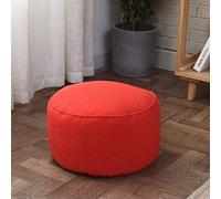 YDHSIKK decoración de Sala de Estar, Taburete Multiuso Paquete de 2 pufs otomanos, reposapiés de Color sólido, puf, sillón de Suelo, cómodo reposapiés(Red)