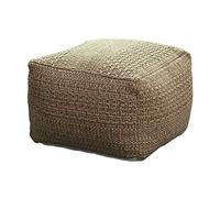 YDHSIKK decoración de Sala de Estar, Taburete Multiuso Reposapiés otomano de Lino con Almacenamiento, cojín de Suelo Bohemio(Brown)