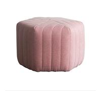 YDHSIKK decoración de Sala de Estar, Taburete Multiuso Reposapiés Redondo tapizado en Forma de Cubo, Taburete con Asiento Tipo Puff, Banco for Zapatos(D,45x45x30cm(18x18x12inch))