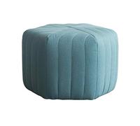 YDHSIKK decoración de Sala de Estar, Taburete Multiuso Reposapiés Redondo tapizado en Forma de Cubo, Taburete con Asiento Tipo Puff, Banco for Zapatos(E,35x35x38cm(14x14x15inch))