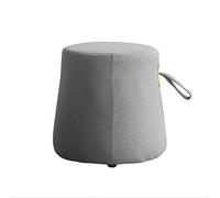 YDHSIKK decoración de Sala de Estar, Taburete Multiuso Reposapiés Redondo tapizado en Forma de Cubo, Taburete con Asiento Tipo Puff, Banco for Zapatos(Grey,35x35x38cm(14x14x15inch))