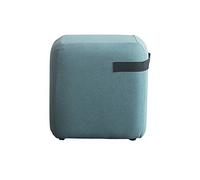 YDHSIKK decoración de Sala de Estar, Taburete Multiuso Reposapiés Redondo tapizado en Forma de Cubo, Taburete con Asiento Tipo Puff, Banco for Zapatos(F,35x35x38cm(14x14x15inch))