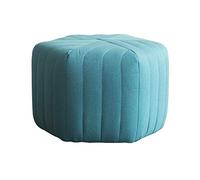 YDHSIKK decoración de Sala de Estar, Taburete Multiuso Reposapiés Redondo tapizado en Forma de Cubo, Taburete con Asiento Tipo Puff, Banco for Zapatos(C,39x33x35cm(15x13x14inch))