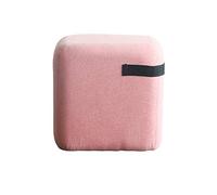 YDHSIKK decoración de Sala de Estar, Taburete Multiuso Reposapiés Redondo tapizado en Forma de Cubo, Taburete con Asiento Tipo Puff, Banco for Zapatos(G,39x33x35cm(15x13x14inch))