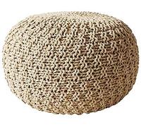 YDHSIKK decoración de Sala de Estar, Taburete Multiuso Sillón puf Tejido a Mano, Ideal for el salón y el Dormitorio.(Apricot,50x35cm(20x14inch))