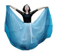 YDHSIKK Falda de Danza del Vientre, Falda China de Gasa Suelta de 80 a 100 cm for Danza Tradicional escénica(Color 1,85cm)