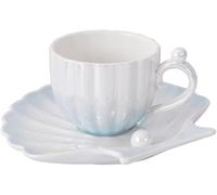 YDHSIKK Juegos de tazas y platillos Juego de té de porcelana de 8.1 oz, taza de la tarde británica(Unique Colour)
