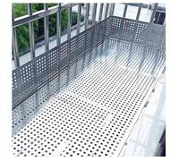 YDHSIKK Láminas Perforadas, Hoja Perforada de Acero Inoxidable 304, Orificio de 8 mm, espaciado de 10 mm, Relleno de barandilla de Varios tamaños(35x100cm)