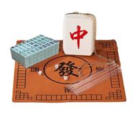 YDHSIKK Mah Jong 144 fichas de Mahjong for el hogar. Fichas de Mahjong for Jugar a Mano.(Green)