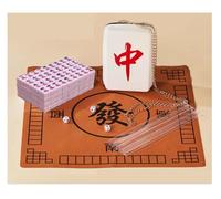 YDHSIKK Mah Jong 144 fichas de Mahjong for el hogar. Fichas de Mahjong for Jugar a Mano.(Pink)