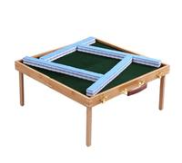 YDHSIKK Mah Jong con Mesa Plegable portátil for Viajes al Aire Libre Mahjong Chino Mahjong(Blue,30mm)