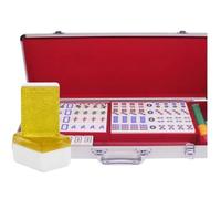 YDHSIKK Mah Jong Juego de Mahjong Chino de 152 fichas(Gold)
