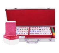 YDHSIKK Mah Jong Juego de Mahjong Chino de 152 fichas(Pink)