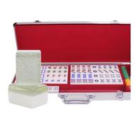 YDHSIKK Mah Jong Juego de Mahjong Chino de 152 fichas(Silver)