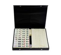 YDHSIKK Mah Jong Juego de Mahjong de 144 Piezas con Estuche de Almacenamiento. Mahjong Chino.(Beige)