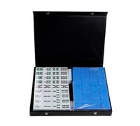 YDHSIKK Mah Jong Juego de Mahjong de 144 Piezas con Estuche de Almacenamiento. Mahjong Chino.(Blue)