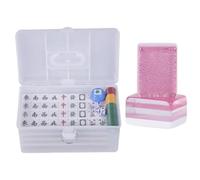 YDHSIKK Mah Jong Mahjong casero con 144 fichas enganchadas y Caja de plástico(Pink,37mm)