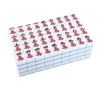 YDHSIKK Mah Jong Mahjong Chino de Viaje for el hogar con 144 fichas grabadas(Blue,42mm)
