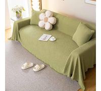 YDHSIKK Mantas para sofás, Mantas Grandes for sofá de 3 plazas, Antideslizantes, con borlas Decorativas, de Seersucker, extragrandes.(#38,180x420cm)