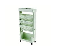 YDHSIKK Mesa de pie Organizador ordenado, 1 estantería extraíble de 5 Niveles for Libros y revistas(Green)