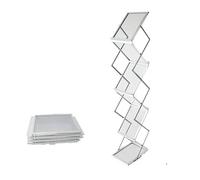 YDHSIKK Mesa de pie Organizador ordenado, Catálogo de estanterías información Plegables for Dar Publicidad a la estantería exhibición exposición Aterrizaje(Aluminum 6 Layers)