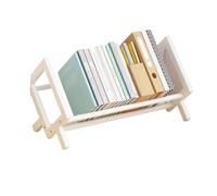 YDHSIKK Mesa de pie Organizador ordenado, Estantería de Almacenamiento for Documentos Oficina, Libros, Estudiantes, económica, Organizador utilidades(White-m)