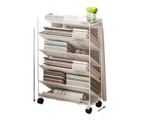 YDHSIKK Mesa de pie Organizador ordenado, Estantería de Piso con Ruedas for organizar, almacenar y exhibir, Sencilla