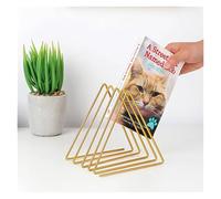 YDHSIKK Mesa de pie Organizador ordenado, Soporte for bolígrafos y Libros de Escritorio con diseño Creativo Arte en Hierro for Oficina, decoración(Gold)