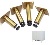 YDHSIKK Muebles Piernas Patas de gabinete, Patas de Muebles de Acero Inoxidable, Patas de sofá Ajustables, Patas de Soporte for mesas de café con Tornillos de Montaje(H?he:100 mm(10 CM))