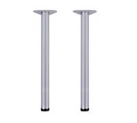 YDHSIKK Muebles Piernas Patas de Mesa de Metal for Muebles, Patas de gabinete Ajustables, 20-130 cm, Ajustables de 0 a 30 mm, 6 Colores, con Tornillos y Destornillador(Matte Silver,20cm)