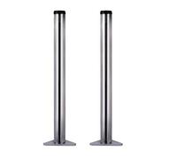 YDHSIKK Muebles Piernas Patas de Mesa de Metal for Muebles, Patas de gabinete Ajustables, 20-130 cm, Ajustables de 0 a 30 mm, 6 Colores, con Tornillos y Destornillador(Stainless Steel,110cm)