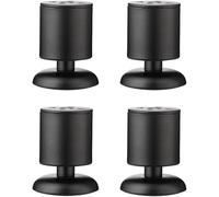 YDHSIKK Muebles Piernas Patas de Mesa for Muebles de Alta Resistencia Patas de Muebles de Altura Ajustable Soporte Redondo de Acero Inoxidable Carga de 250 kg Almohadilla de Goma Sofá(Black,20cm)