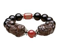 YDHSIKK pulseras Pulsera de chakras espirituales, amuleto de la suerte, ajustable, for protegerse del mal, estilo B, 16 mm(Style a-12mm)