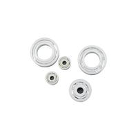 YDHSIKK Rodamiento de Bolas, Juego de 10 cojinetes de Pared Delgada de cerámica de circonio, 3x6x2,5-9x14x3 mm, Aislamiento eléctrico(10pcs,6x17x6mm)