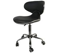 YDHSIKK Taburetes Hydraulic Adjustable Height Salon Stool 360 Swivel 5 Casters PU Leather Multicolor(Black)
