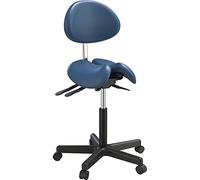 YDHSIKK Taburetes Split Saddle Dental Swivel Stool Height Adjustable 54-72.5cm Rolling PU Leather