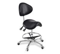 YDHSIKK Taburetes Taburete con Ruedas y Altura Ajustable con Respaldo Multicolor(A1)