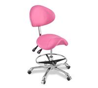 YDHSIKK Taburetes Taburete con Ruedas y Altura Ajustable con Respaldo Multicolor(A3)