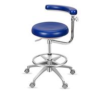 YDHSIKK Taburetes Taburete Dental médico de Altura Ajustable de 20 a 24 Pulgadas con reposabrazos de 360 Grados, de Cuero sintético, Multicolor(A)