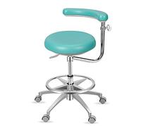 YDHSIKK Taburetes Taburete Dental médico de Altura Ajustable de 20 a 24 Pulgadas con reposabrazos de 360 Grados, de Cuero sintético, Multicolor(E)