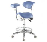 YDHSIKK Taburetes Taburete Dental Tipo Silla de Montar, Altura Ajustable, rotación de 360 Grados, reposabrazos de Cuero sintético, Multicolor