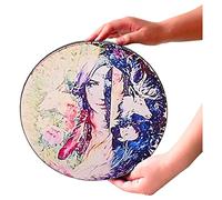 YDHSIKK Tambores Sami, Tambores paganos, Tambor Ethereal Hecho a Mano con Baquetas, Juego de Sonido de Moda, Tambor de Mano for niños y niñas, Tambores de Marco