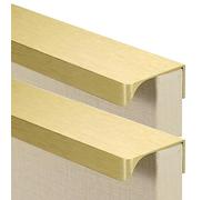 YDHSIKK - Tirador de cajón ocultos en oro cepillado para armario de cocina, manijas de puerta de armario de aluminio, asas de muebles de armario invisibles, 2 piezas (longitud 500 mm)